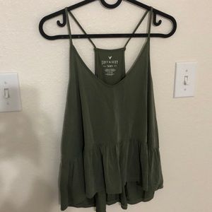 American Eagle army green small tank